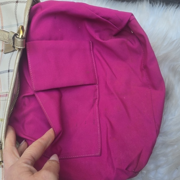 COACH WHITE PLAID HERITAGE TATTERSAL BAG PURSE TOTE No.K1173-F19174 - Picture 13 of 17